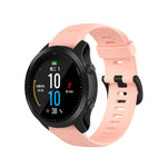 For Garmin Forerunner945 / fenix5 Plus / Approach S60 Monochrome Silicone Watch Band, Black, White, Orange, Pink, Red, Lake Blue, Grey, Blue, Lime, Purple, midnight blue