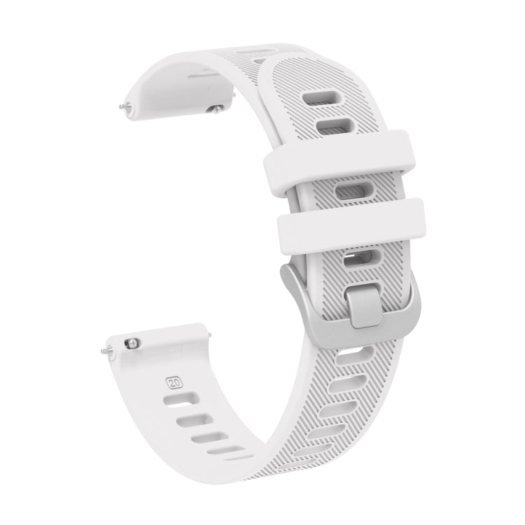 20mm Silicone Twill Watch Band, For Garmin Vivomove Sport, For Garmin Venu 2 Plus, For Garmin Approach S40, For Garmin Forerunner 158