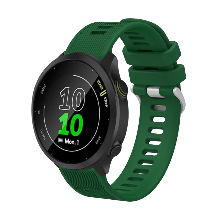 20mm Silicone Twill Watch Band, For Garmin Vivoactive3 Music, For Garmin Forerunner 245, For Garmin Forerunner 245 Music, For Garmin Forerunner 645