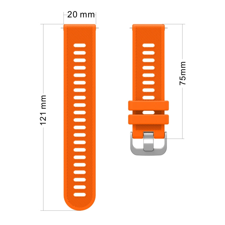 20mm Silicone Twill Watch Band, For Samsung Galaxy Watch 42mm, For Samsung Gear Sport, For Samsung Gear S2 Classic