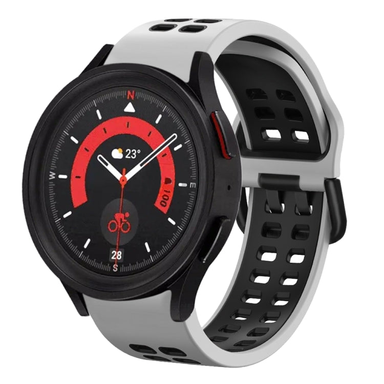 20mm Breathable Two-Color Silicone Watch Band, For Samsung Galaxy Watch 5  40mm, For Samsung Galaxy Watch 5  44mm