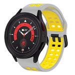 20mm Breathable Two-Color Silicone Watch Band, For Samsung Galaxy Watch 5  40mm, For Samsung Galaxy Watch 5  44mm