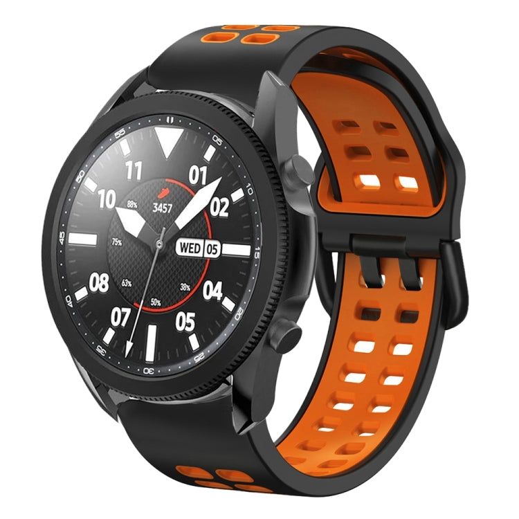20mm Breathable Two-Color Silicone Watch Band, For Samsung Galaxy Watch 5 Pro  45mm, For Samsung Galaxy Watch 4 40mm