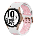 20mm Breathable Two-Color Silicone Watch Band, For Samsung Galaxy Watch 5 Pro  45mm, For Samsung Galaxy Watch 4 40mm