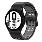 20mm Breathable Two-Color Silicone Watch Band, For Samsung Galaxy Watch 5 Pro  45mm, For Samsung Galaxy Watch 4 40mm