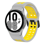 20mm Breathable Two-Color Silicone Watch Band, For Samsung Galaxy Watch 5 Pro  45mm, For Samsung Galaxy Watch 4 40mm