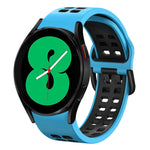 20mm Breathable Two-Color Silicone Watch Band, For Samsung Galaxy Watch 4 44mm, For Samsung Galaxy Watch 4 Classic 46mm