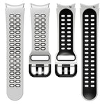 20mm Breathable Two-Color Silicone Watch Band, For Samsung Galaxy Watch 4 44mm, For Samsung Galaxy Watch 4 Classic 46mm