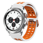 20mm Breathable Two-Color Silicone Watch Band, For Samsung Galaxy Watch 4 Classic 42mm, For Galaxy Watch Active 2