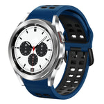 20mm Breathable Two-Color Silicone Watch Band, For Samsung Galaxy Watch 4 Classic 42mm, For Galaxy Watch Active 2