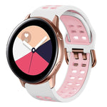 20mm Breathable Two-Color Silicone Watch Band, For Samsung Galaxy Watch 4 Classic 42mm, For Galaxy Watch Active 2