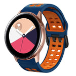 20mm Breathable Two-Color Silicone Watch Band, For Samsung Galaxy Watch 4 Classic 42mm, For Galaxy Watch Active 2