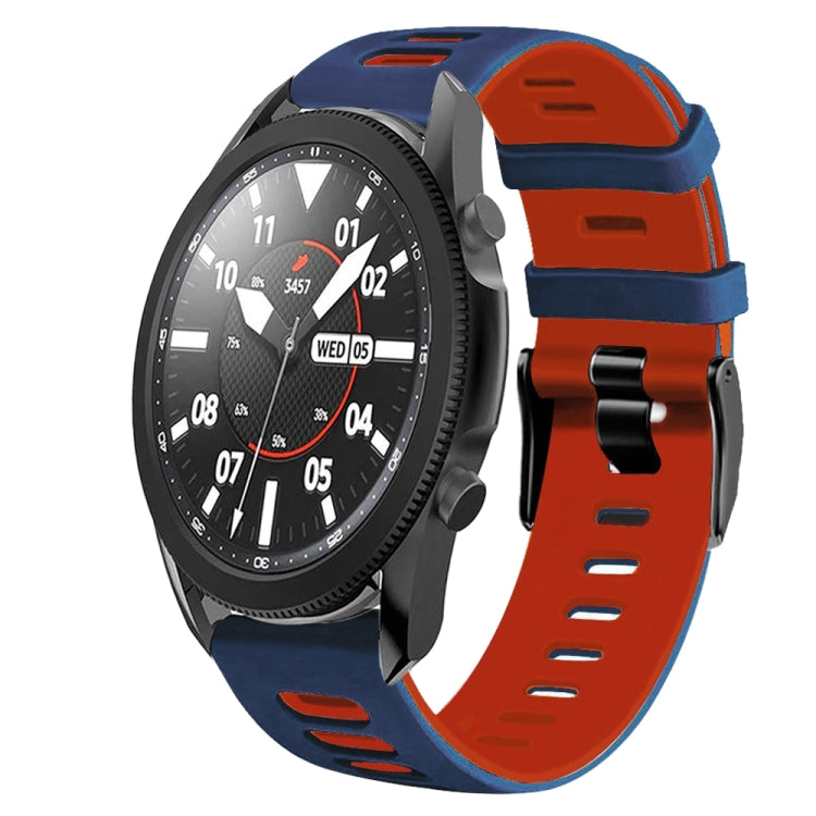 20mm Two-Color Silicone Watch Band, For Samsung Galaxy Watch 5 Pro  45mm, For Samsung Galaxy Watch 4 40mm