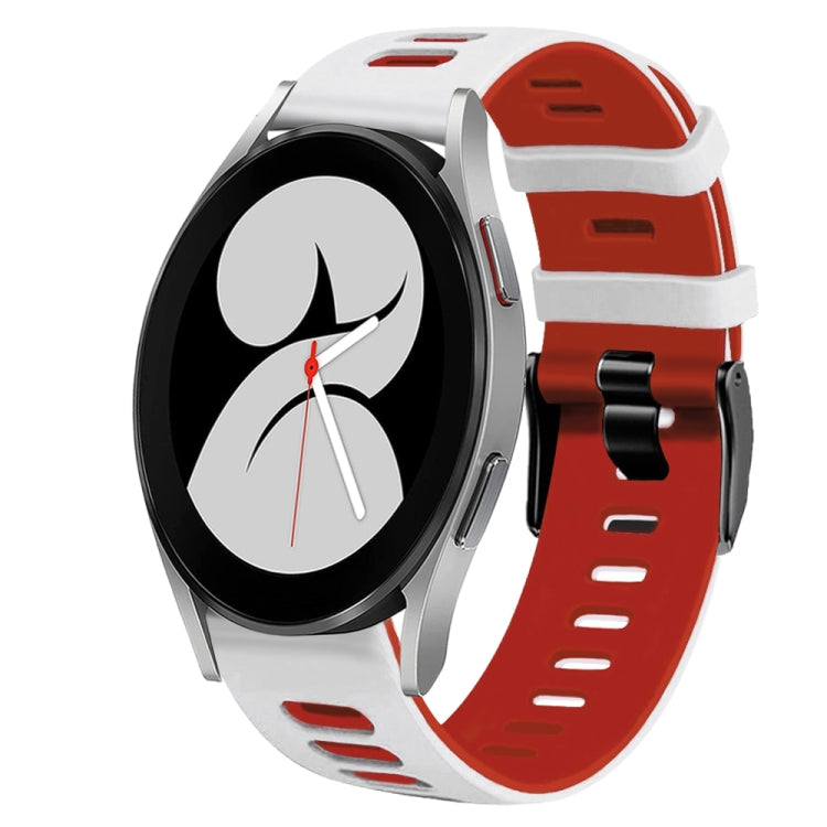 20mm Two-Color Silicone Watch Band, For Samsung Galaxy Watch 5 Pro  45mm, For Samsung Galaxy Watch 4 40mm