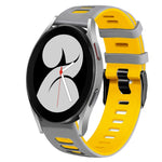 20mm Two-Color Silicone Watch Band, For Samsung Galaxy Watch 5 Pro  45mm, For Samsung Galaxy Watch 4 40mm