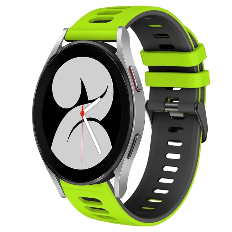 20mm Two-Color Silicone Watch Band, For Samsung Galaxy Watch 5 Pro  45mm, For Samsung Galaxy Watch 4 40mm