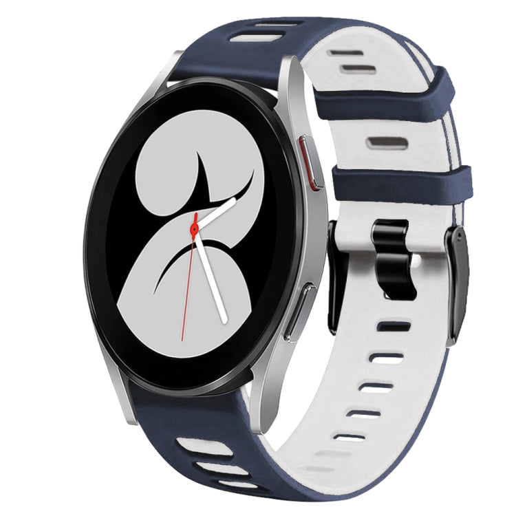 20mm Two-Color Silicone Watch Band, For Samsung Galaxy Watch 5 Pro  45mm, For Samsung Galaxy Watch 4 40mm