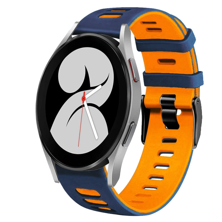 20mm Two-Color Silicone Watch Band, For Samsung Galaxy Watch 5 Pro  45mm, For Samsung Galaxy Watch 4 40mm