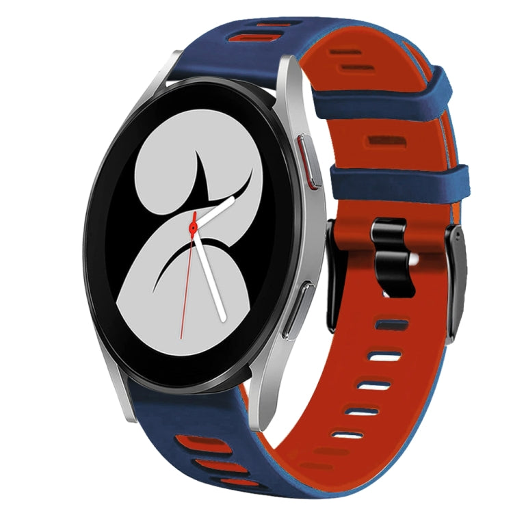 20mm Two-Color Silicone Watch Band, For Samsung Galaxy Watch 5 Pro  45mm, For Samsung Galaxy Watch 4 40mm