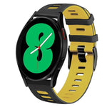 20mm Two-Color Silicone Watch Band, For Samsung Galaxy Watch 4 44mm, For Samsung Galaxy Watch 4 Classic 46mm