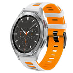 20mm Two-Color Silicone Watch Band, For Samsung Galaxy Watch 4 44mm, For Samsung Galaxy Watch 4 Classic 46mm