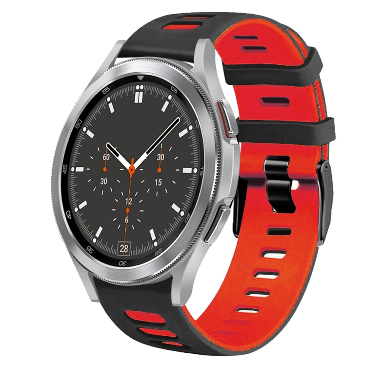 20mm Two-Color Silicone Watch Band, For Samsung Galaxy Watch 4 44mm, For Samsung Galaxy Watch 4 Classic 46mm