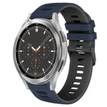 20mm Two-Color Silicone Watch Band, For Samsung Galaxy Watch 4 44mm, For Samsung Galaxy Watch 4 Classic 46mm