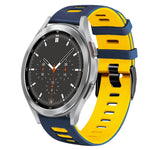 20mm Two-Color Silicone Watch Band, For Samsung Galaxy Watch 4 44mm, For Samsung Galaxy Watch 4 Classic 46mm
