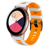 20mm Two-Color Silicone Watch Band, For Samsung Galaxy Watch 4 Classic 42mm, For Samsung Galaxy Watch Active 2