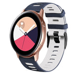 20mm Two-Color Silicone Watch Band, For Samsung Galaxy Watch 4 Classic 42mm, For Samsung Galaxy Watch Active 2