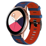 20mm Two-Color Silicone Watch Band, For Samsung Galaxy Watch 4 Classic 42mm, For Samsung Galaxy Watch Active 2