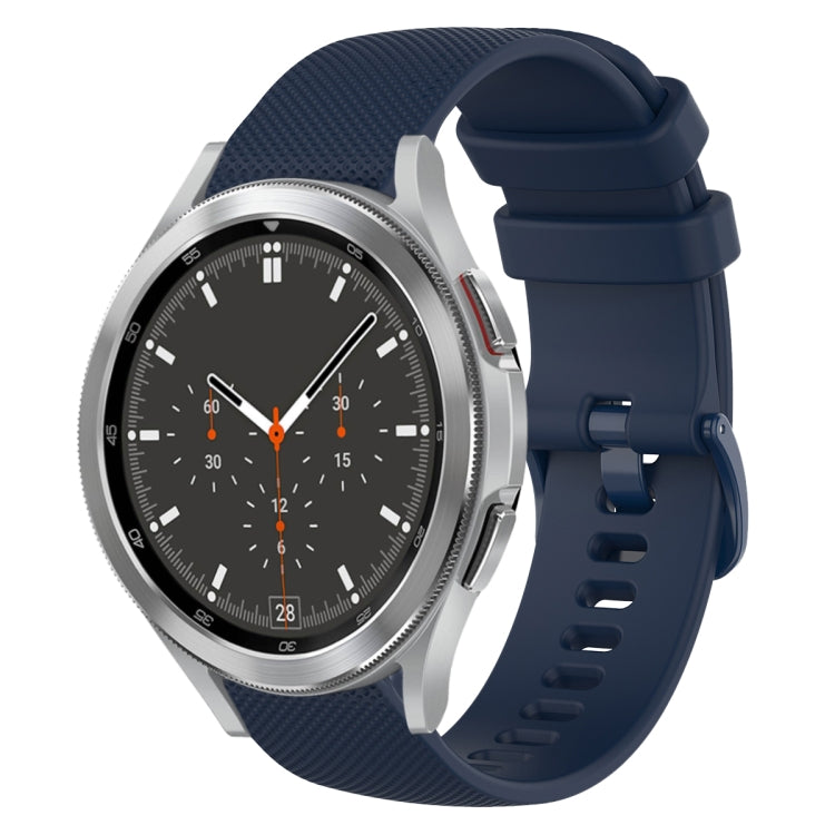 20mm Plaid Solid Color Silicone Watch Band, For Samsung Galaxy Watch4 44mm, For Samsung Galaxy Watch4 Classic 46mm, For Samsung Galaxy Watch4 Classic 42mm, For Samsung Galaxy Watch Active 2