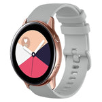 20mm Plaid Solid Color Silicone Watch Band, For Samsung Galaxy Watch4 44mm, For Samsung Galaxy Watch4 Classic 46mm, For Samsung Galaxy Watch4 Classic 42mm, For Samsung Galaxy Watch Active 2