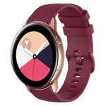 20mm Plaid Solid Color Silicone Watch Band, For Samsung Galaxy Watch4 44mm, For Samsung Galaxy Watch4 Classic 46mm, For Samsung Galaxy Watch4 Classic 42mm, For Samsung Galaxy Watch Active 2