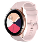 20mm Plaid Solid Color Silicone Watch Band, For Samsung Galaxy Watch4 44mm, For Samsung Galaxy Watch4 Classic 46mm, For Samsung Galaxy Watch4 Classic 42mm, For Samsung Galaxy Watch Active 2