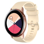 20mm Plaid Solid Color Silicone Watch Band, For Samsung Galaxy Watch4 44mm, For Samsung Galaxy Watch4 Classic 46mm, For Samsung Galaxy Watch4 Classic 42mm, For Samsung Galaxy Watch Active 2