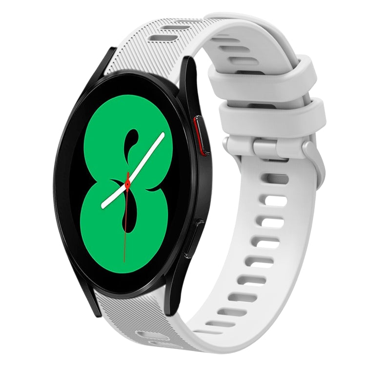 20mm Twill Solid Color Silicone Watch Band, For Samsung Galaxy Watch4 44mm, For Samsung Galaxy Watch4 Classic 46mm, For Samsung Galaxy Watch4 Classic 42mm, For Samsung Galaxy Watch Active 2