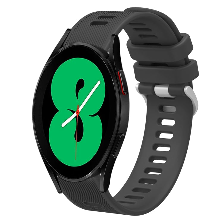 20mm Twill Solid Color Silicone Watch Band, For Samsung Galaxy Watch4 44mm, For Samsung Galaxy Watch4 Classic 46mm, For Samsung Galaxy Watch4 Classic 42mm, For Samsung Galaxy Watch Active 2