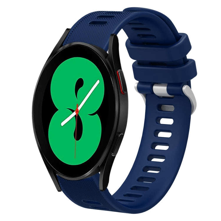 20mm Twill Solid Color Silicone Watch Band, For Samsung Galaxy Watch4 44mm, For Samsung Galaxy Watch4 Classic 46mm, For Samsung Galaxy Watch4 Classic 42mm, For Samsung Galaxy Watch Active 2