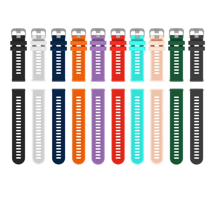 20mm Twill Solid Color Silicone Watch Band, For Samsung Galaxy Watch4 44mm, For Samsung Galaxy Watch4 Classic 46mm, For Samsung Galaxy Watch4 Classic 42mm, For Samsung Galaxy Watch Active 2