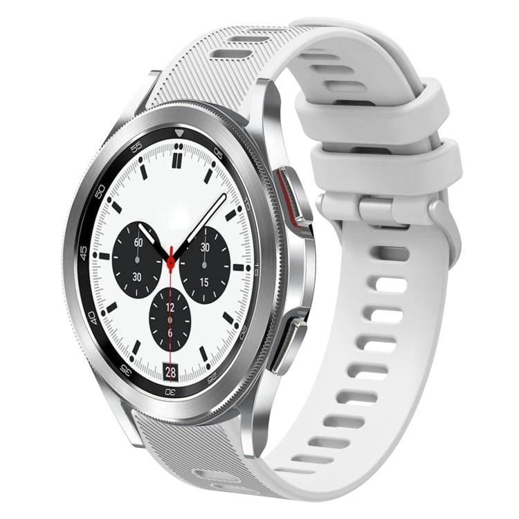 20mm Twill Solid Color Silicone Watch Band, For Samsung Galaxy Watch4 44mm, For Samsung Galaxy Watch4 Classic 46mm, For Samsung Galaxy Watch4 Classic 42mm, For Samsung Galaxy Watch Active 2