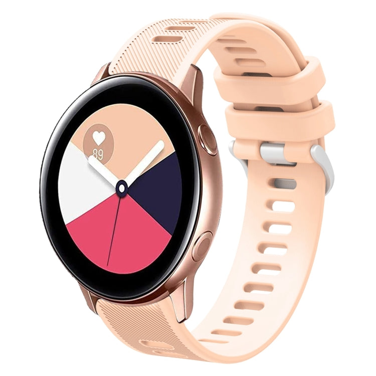 20mm Twill Solid Color Silicone Watch Band, For Samsung Galaxy Watch4 44mm, For Samsung Galaxy Watch4 Classic 46mm, For Samsung Galaxy Watch4 Classic 42mm, For Samsung Galaxy Watch Active 2