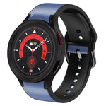 20mm Silicone Adhesive Leather Watch Band, For Samsung Galaxy Watch 5 40mm, For Samsung Galaxy Watch 5 44mm, For Samsung Galaxy Watch 5 Pro 45mm, For Samsung Galaxy Watch 4 40mm, For Samsung Galaxy Watch 4 44mm