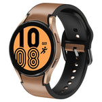 20mm Silicone Adhesive Leather Watch Band, For Samsung Galaxy Watch 5 40mm, For Samsung Galaxy Watch 5 44mm, For Samsung Galaxy Watch 5 Pro 45mm, For Samsung Galaxy Watch 4 40mm, For Samsung Galaxy Watch 4 44mm