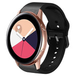 20mm Silicone Adhesive Leather Watch Band, For Samsung Galaxy Watch 4 Classic 46mm, For Samsung Galaxy Watch 4 Classic 42mm, For Samsung Galaxy Watch Active 2