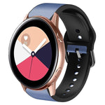 20mm Silicone Adhesive Leather Watch Band, For Samsung Galaxy Watch 4 Classic 46mm, For Samsung Galaxy Watch 4 Classic 42mm, For Samsung Galaxy Watch Active 2