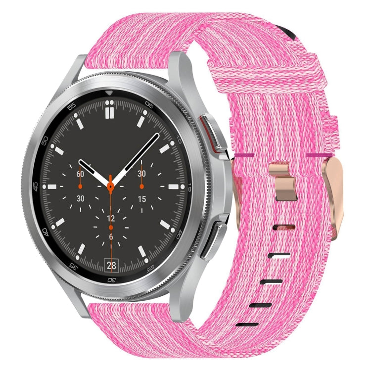 20mm Nylon Woven Watch Band, For Samsung Galaxy Watch5 40mm, For Samsung Galaxy Watch5 44mm, For Samsung Galaxy Watch5 Pro 45mm, For Samsung Galaxy Watch4 40mm, For Samsung Galaxy Watch4 44mm, For Samsung Galaxy Watch4 Classic 46mm