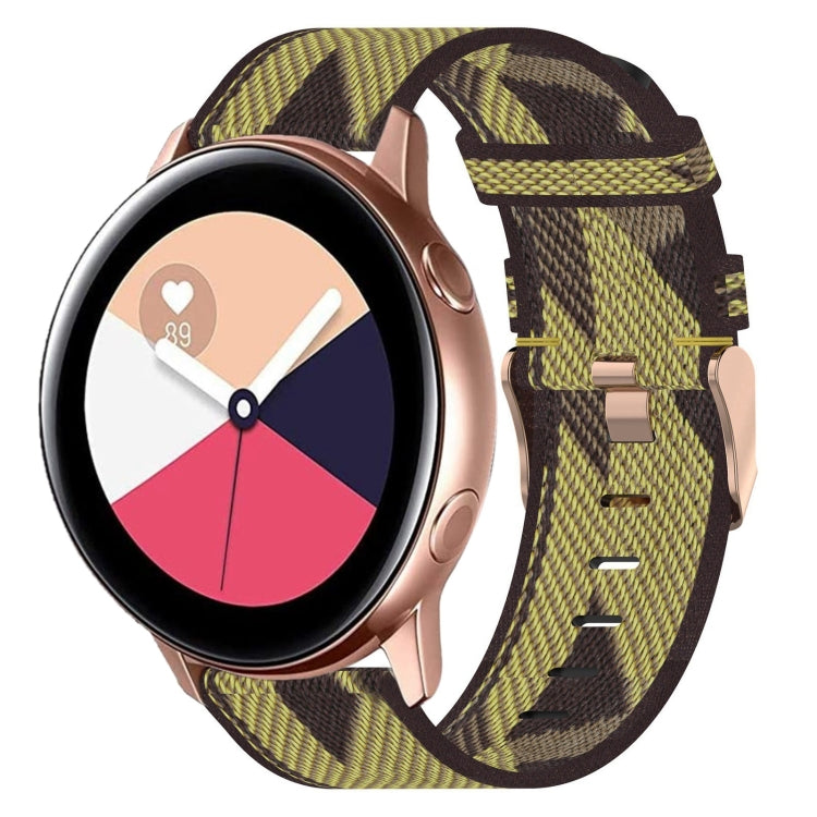 20mm Nylon Woven Watch Band, For Samsung Galaxy Watch4 Classic 42mm, For Samsung Galaxy Watch Active 2