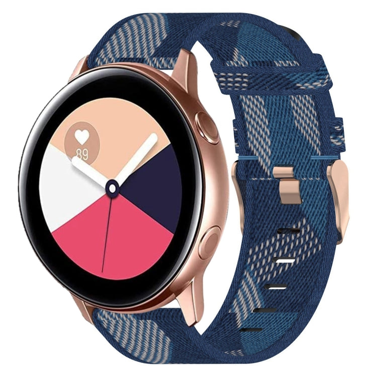 20mm Nylon Woven Watch Band, For Samsung Galaxy Watch4 Classic 42mm, For Samsung Galaxy Watch Active 2