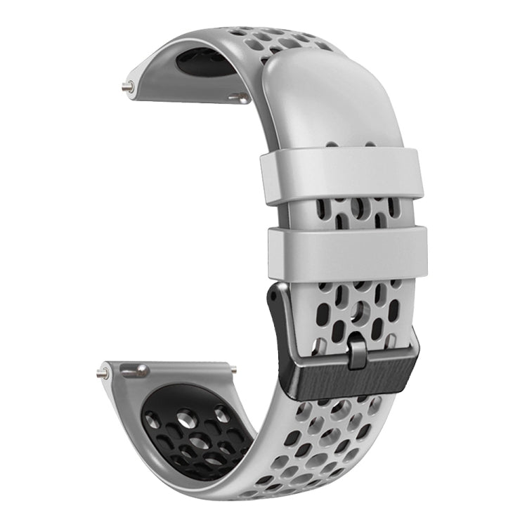 22mm Two-Color Breathable Silicone Watch Band, For Samsung Galaxy Watch3 45mm, For Samsung Galaxy Watch 46mm, For Samsung Gear S3 Classic, For Samsung Gear S3 Frontier